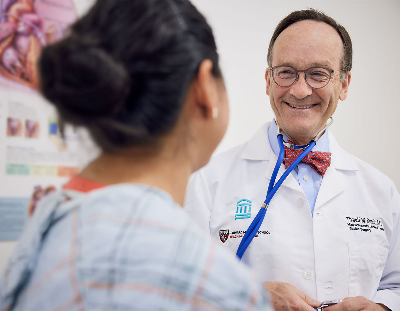 Dr. Thor Sundt with patient